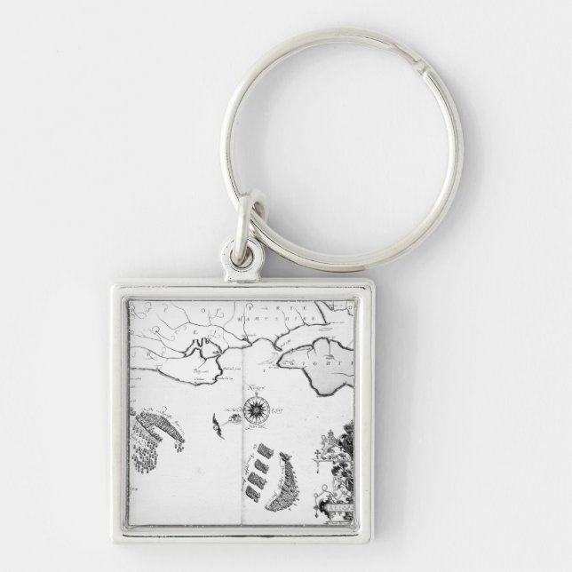 Map No.6 showing the route of the Armada fleet Keychain (Front)