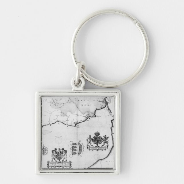Map No.8 showing the route of the Armada fleet Keychain (Front)