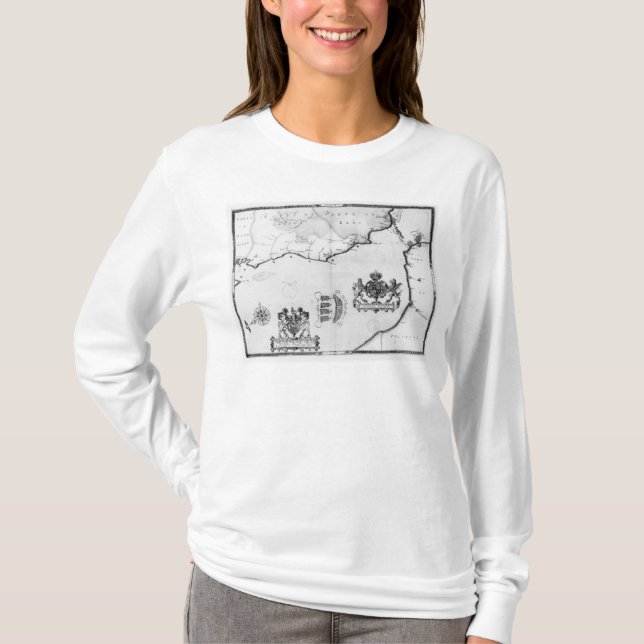 Map No.8 showing the route of the Armada fleet T-Shirt (Front)