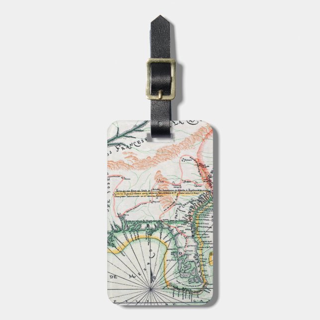 Map: North America, 1742 Luggage Tag (Front Vertical)