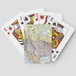 MAP: NORTH AMERICA, 1890 PLAYING CARDS