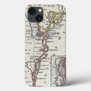 Map: North America, C1700 iPhone 13 Case