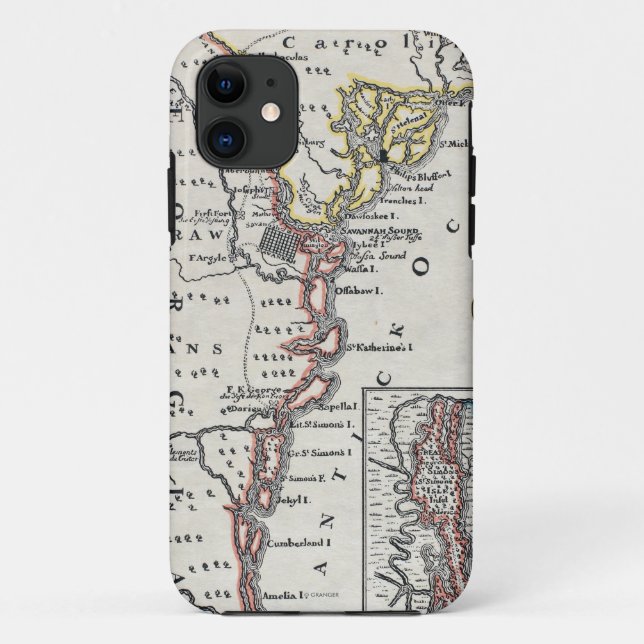 Map: North America, C1700 Case-Mate iPhone Case (Back)