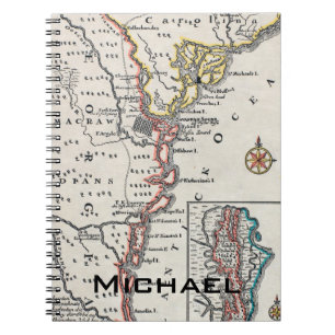 Map: North America, C1700 Notebook