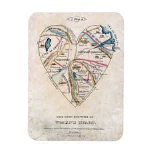 Map of a Womans Heart Magnet