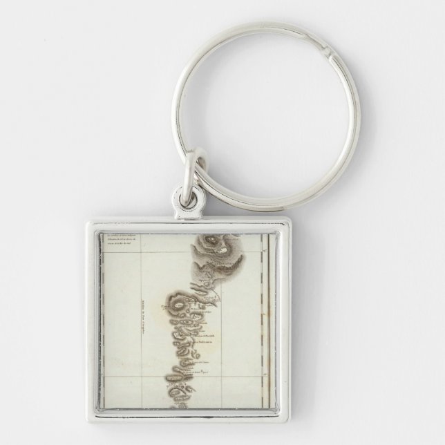 Map of Acapulco to Mexico City Keychain (Front)
