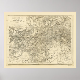 Map of Afghanistan (1878) Poster