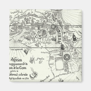 Map of Africa 1500 Magnet