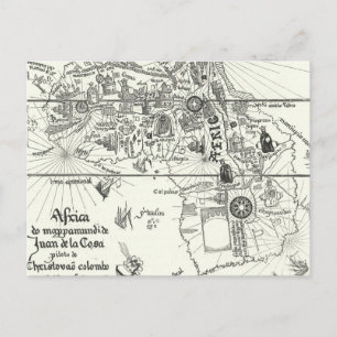 Map of Africa   1500 Postcard
