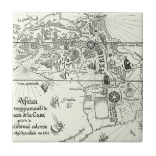 Map of Africa   1500 Tile