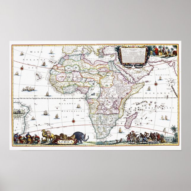Map of Africa | 1696 Poster (Front)