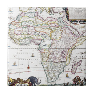 Map of Africa   1696 Tile