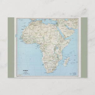 Map of Africa (1977) Postcard