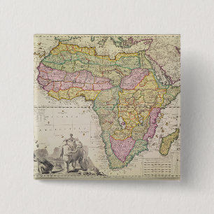 Map of Africa 2 Inch Square Button