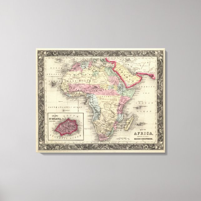 Map Of Africa Canvas Print (Front)