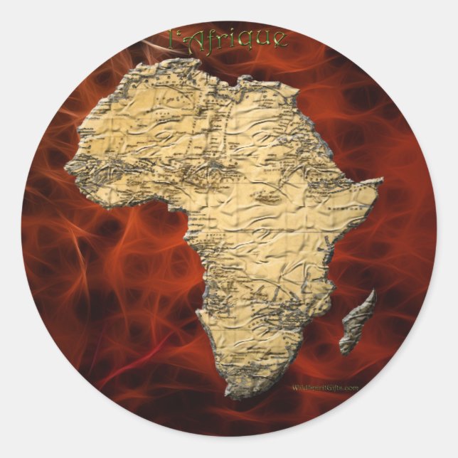 Map of Africa Dark Continent Art Stickers (Front)
