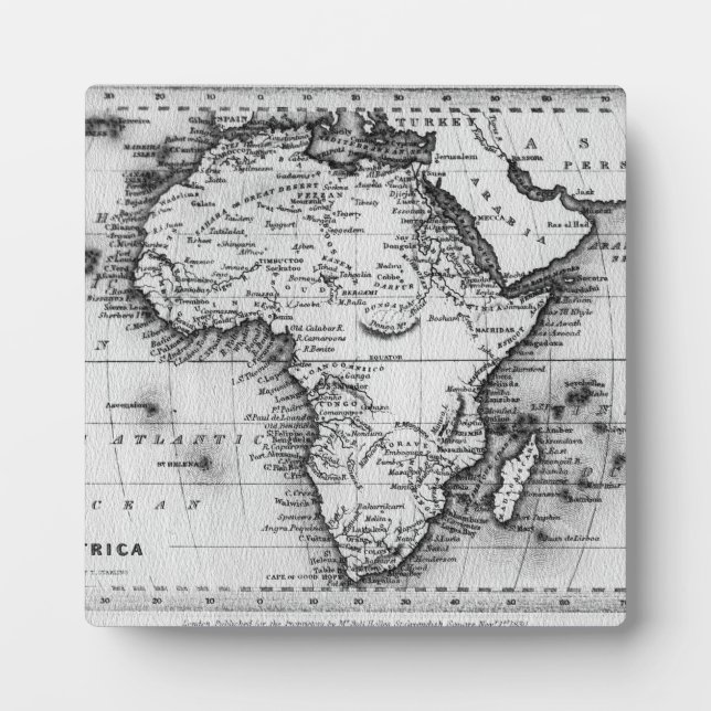 Map of Africa | Engraved by Thomas Stirling Plaque (Front)