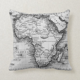 Map of Africa   Engraved by Thomas Stirling Throw Pillow