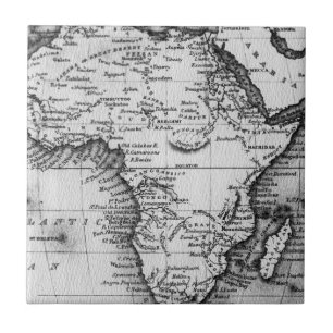 Map of Africa   Engraved by Thomas Stirling Tile