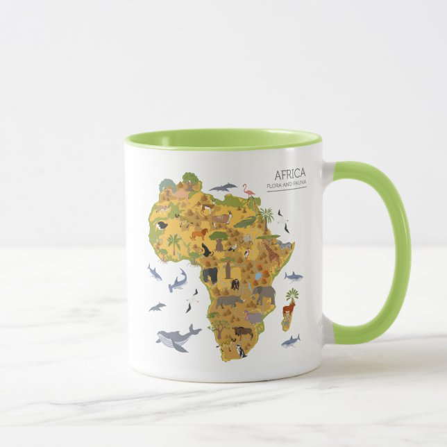 Map of Africa | Flora & Fauna Mug (Right)