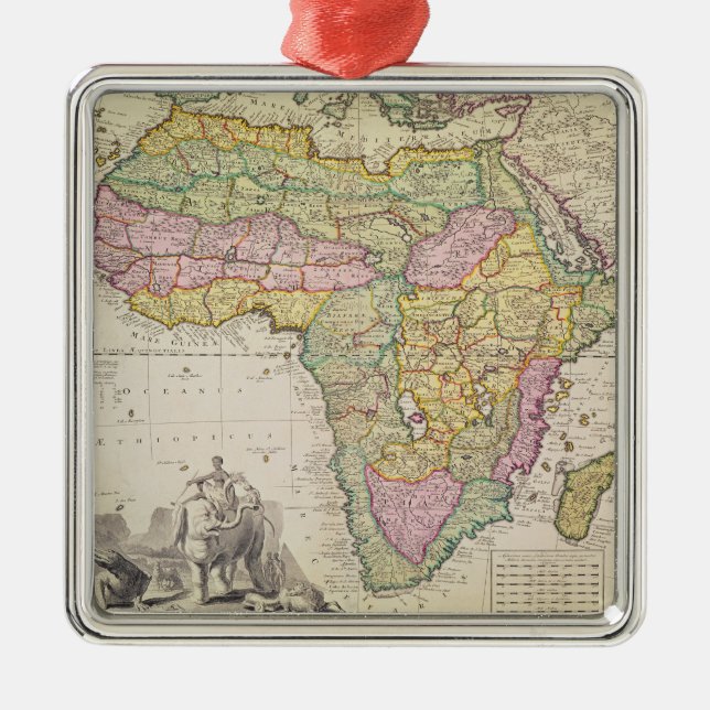 Map of Africa Metal Ornament (Front)
