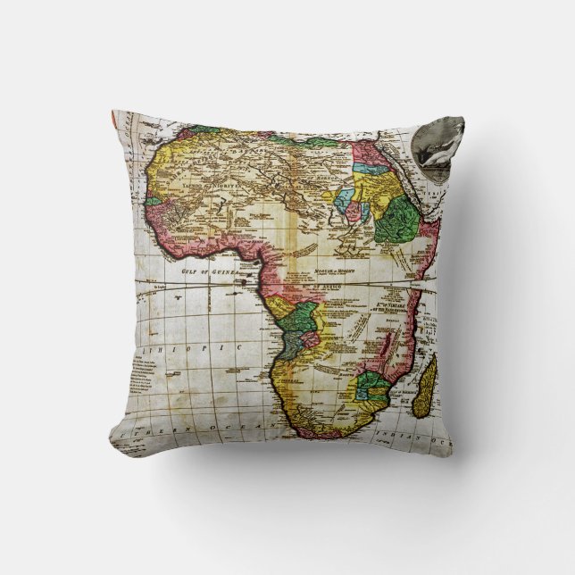 Map of Africa Throw Pillow (Front)