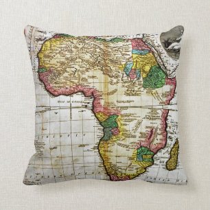 Map of Africa Throw Pillow