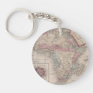Map of Africa with St Helena Keychain
