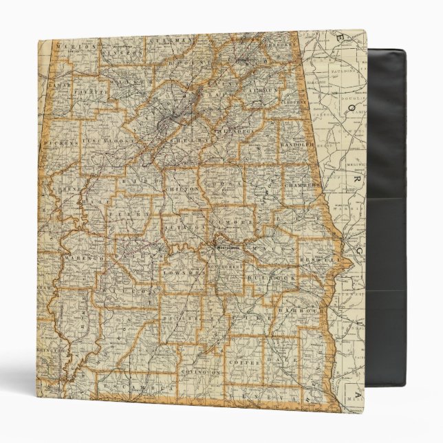 Map of Alabama Binder (Front/Inside)