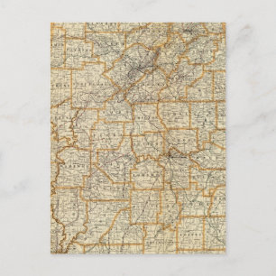 Map of Alabama Postcard