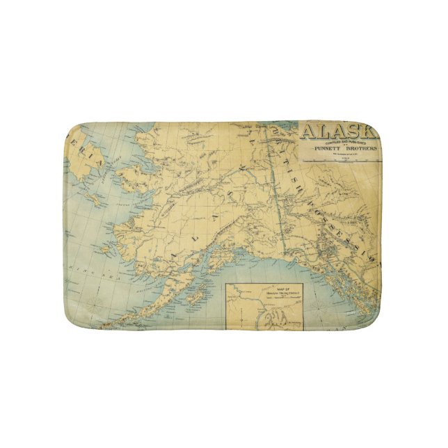 Map Of Alaska Bath Mat (Front)