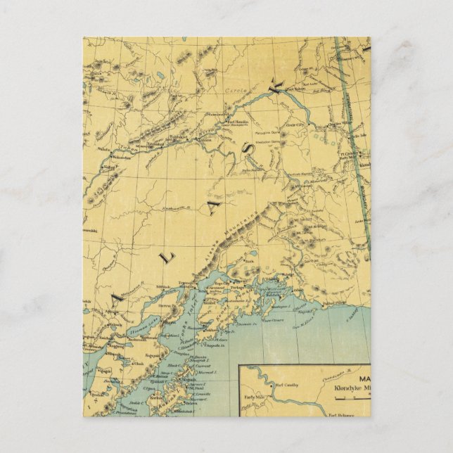 Map Of Alaska Postcard (Front)