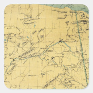 Map Of Alaska Square Sticker