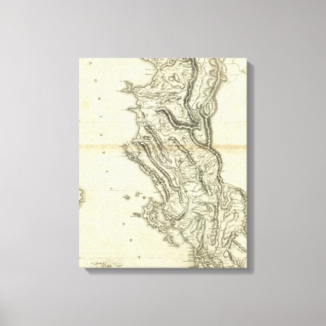 Map of Albania Canvas Print (Front)