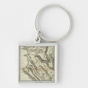 Map of Albania Keychain