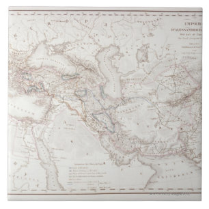 Map of Alexander the Greats Empire Tile