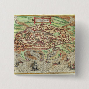 Map of Alexandria 2 Inch Square Button