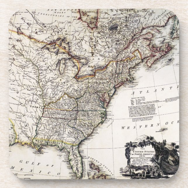MAP OF AMERICA, 1809 COASTER (Front)