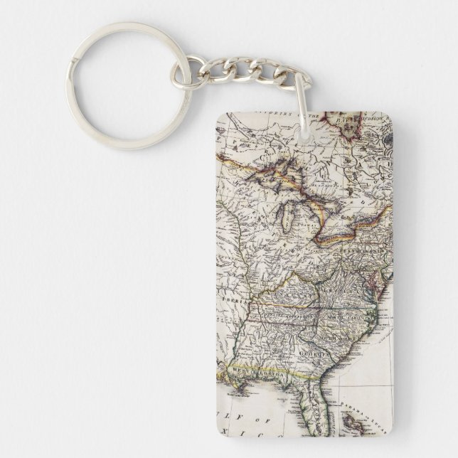 MAP OF AMERICA, 1809 KEYCHAIN (Front)