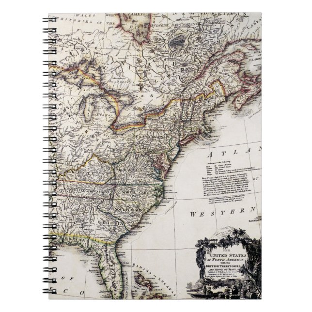 MAP OF AMERICA, 1809 NOTEBOOK (Front)