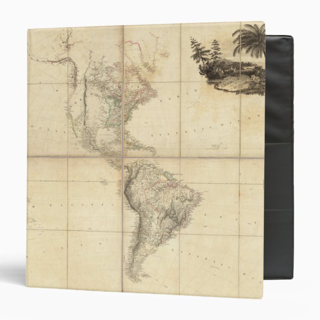 Map of America by A Arrowsmith Binder (Front/Inside)