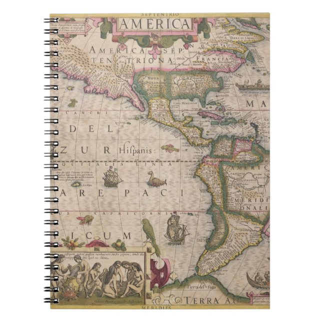 Map of America, from the Mercator 'Atlas', pub. by Notebook (Front)