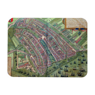 Map of Amsterdam, from 'Civitates Orbis Terrarum' Magnet