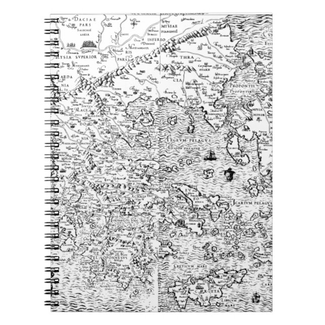 Map Of Ancient Greece Notebook (Front)