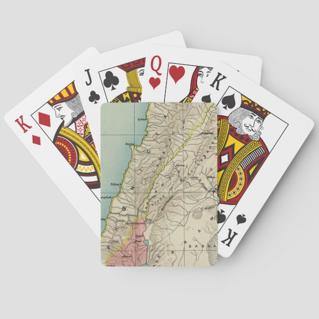 Map of Ancient Israel Playing Cards (Back)