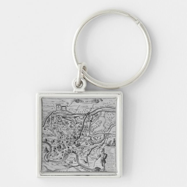 Map of Ancient Rome Keychain (Front)