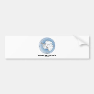 Map Of Antarctica (Geography) Bumper Sticker