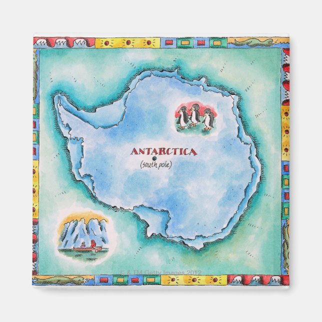 Map of Antarctica Magnet (Front)