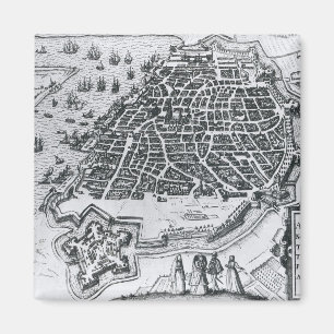 Map of Antwerp, 1598 Magnet