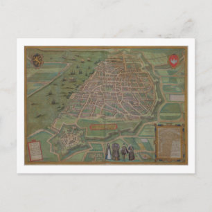 Map of Antwerp, from 'Civitates Orbis Terrarum' by Postcard